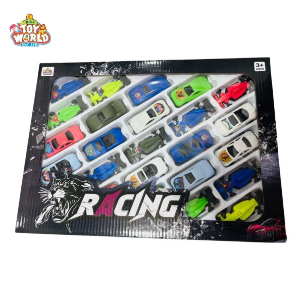 Racing Car and Normal Cars mix Sets In Window Box Toys Kids- 12 Piece Set